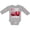 AC-Heather Grey, variant on Inktastic Valentine Fire Truck White and Pink Hearts Boys or Girls Long Sleeve Baby Bodysuit