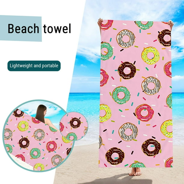 Microfiber Beach Towel Super, Special Pattern Bath Towel, Sandproof Beach Blanket,Multi-Purpose Towel For Travel Swimming Pool Camping 27.55x59.05in