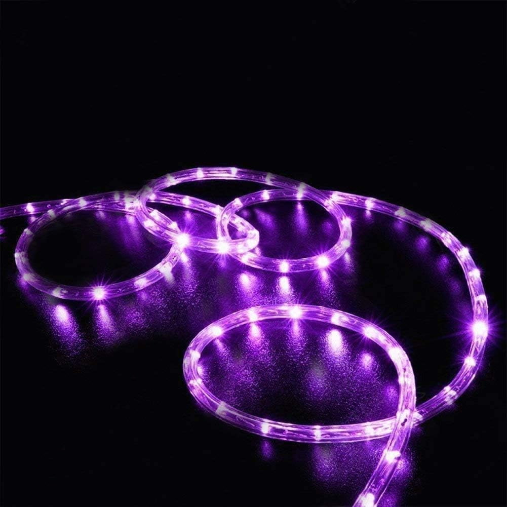 Plug in Rope Lights, 100 LEDs 40ft Waterproof Outdoor String Lights, Warm White Steady Light Copper Wire for Garden, Fence, Party, Wedding Decoration