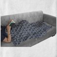 thumbnail image 6 of Japanese Soft Flannel Fleece Throw Blanket, Hexagons Triangles with Spring Flowers Eastern Geometric Tile, Cozy Plush for Indoor and Outdoor Use, 50" x 60", Charcoal Grey Dark Blue, by Ambesonne, 6 of 6