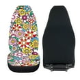 thumbnail image 4 of Binienty Hippie Daisy Car Seat Covers Set of 2 Automobile Seat Cover Protector Car Accessories Interior Decor Non-Slip Seat Cover Cushion Pad Mat for Men Women Fit for Car, Truck or SUVs, 4 of 7