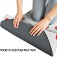 thumbnail image 3 of Red Strawberry Plants Fruit White Pattern Hot Yoga Mat Towel Non Slip for Hot Yoga - Quick-Drying Yoga Mat Cover with 4 Corner Pockets with Travel Bag - Hot Yoga Towel Non Slip 70"x26", 3 of 6