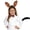 Brown@GC@, variant on CONZONE Carnival Toddler Girls Donkey Dress Up Accessories Funny Headwear Tail Set Funny Party Stage Performance Outfits