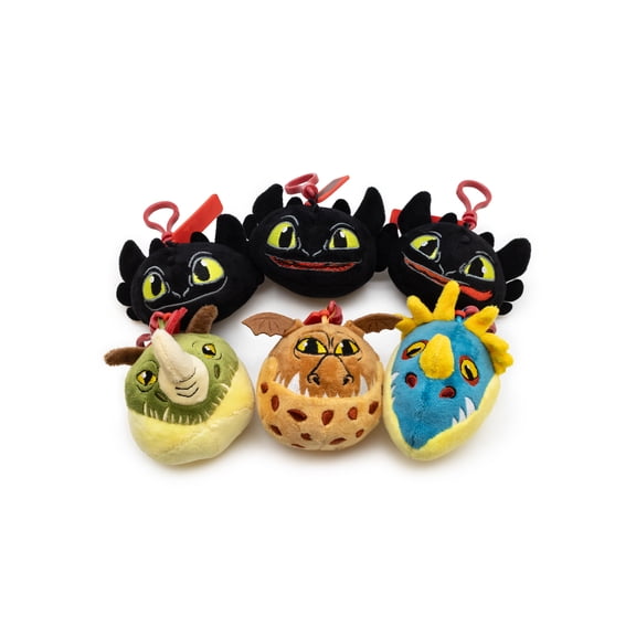 CultureFly How to Train Your Dragon Plush Blind Clips Blind Bag, Includes 1 Mystery Plush Keychain