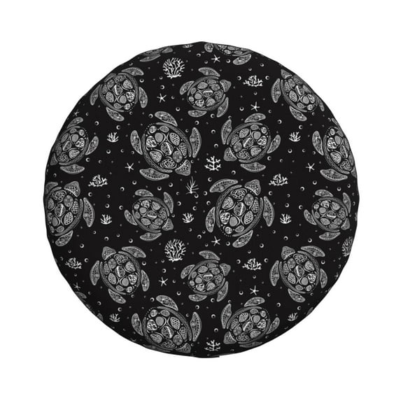 Haiem Spare Tire Cover , Wheel Cover with Turtle printed, Camper Spare Tire Cover Fit for Jeep Wrangler Rv SUV Truck Travel Trailer-14 inch