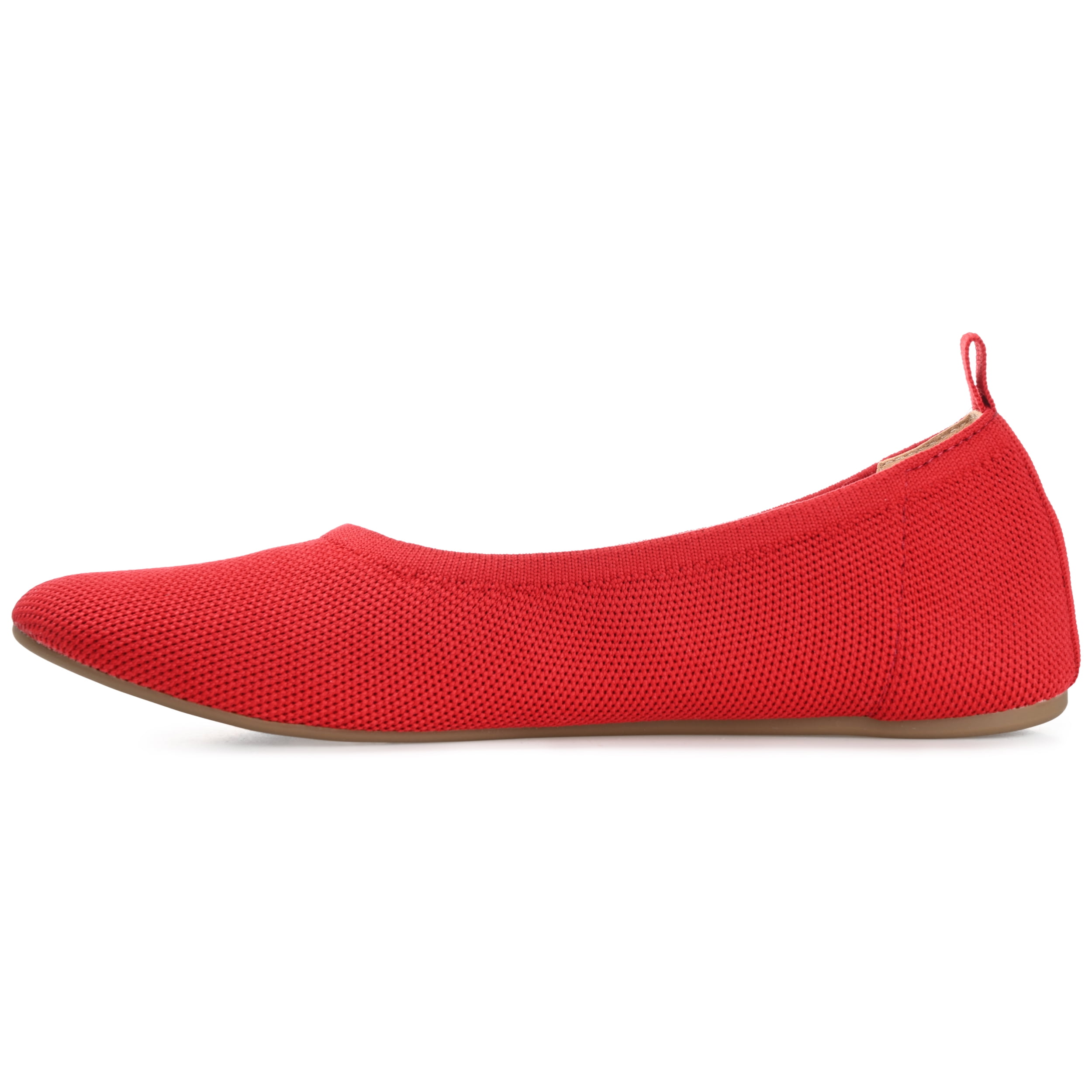 Journee Womens Jersie Knit Foldable Round Toe Slip On Dress Flats, Widths Available