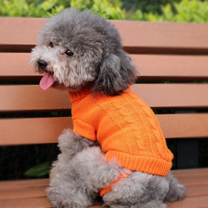 Borlai Dog Floral Fleece Sweater Pet Dog Puppy Coat Apparel Knit Clothes Warm Knitwear