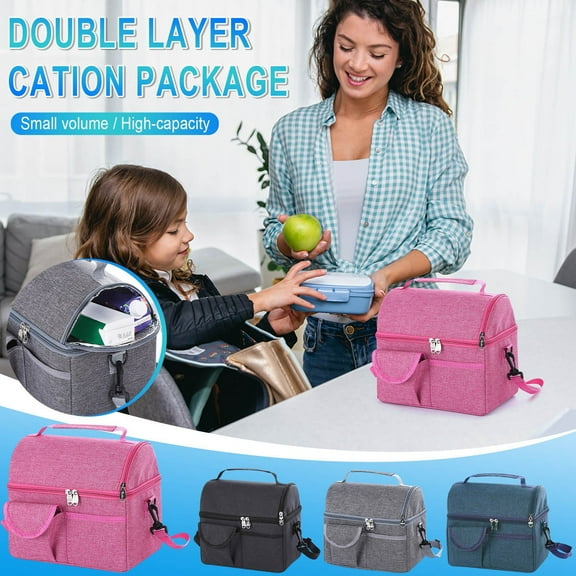 Dmlowu Lunch Bag Insulated Lunch Box for Women Men Lightweight Wear Proof Lunch Box Cooler Lunch Tote Bag for Travel Office Back to School Supplies