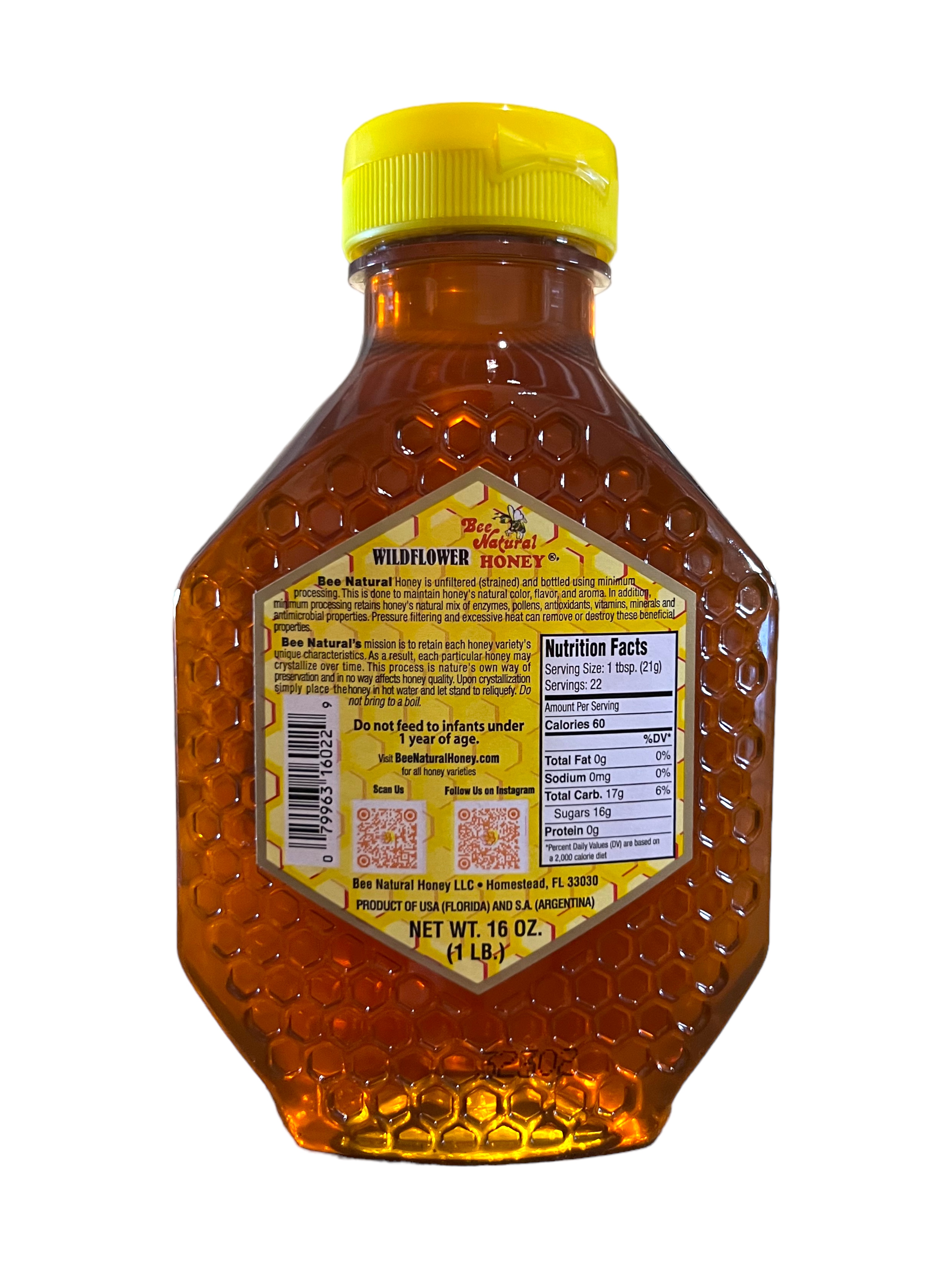 6 South Florida Wildflower Honey - 16 Ounces (6 Pack)