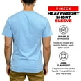 thumbnail image 3 of Access Men's Heavyweight Short Sleeve Cotton V-Neck T-Shirt (Pack of 3) (Sky, 5X-Large) AT37, 3 of 8