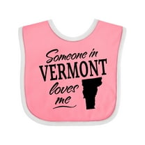 Inktastic Someone in Vermont Loves Me Boys or Girls Baby Bib