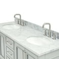 thumbnail image 5 of Ariel Stafford 61 Inch Double Oval Sink Vanity With Carrara White Marble Countertop W/0.75" Edge In Grey, 5 of 11