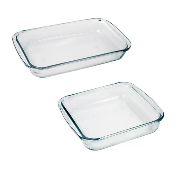 Marinex - 2-Piece Glass Bakeware Set, 572 Fahrenheit Max Temperature