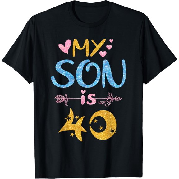 Exquisite and comfortable-Mother Father Mom Dad Happy Birthday My Son Is 40 Years Old T-Shirt