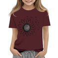 thumbnail image 5 of Grblisyd Shirts for Girls 10-12 Years Kids Loose Sunflower Printed Summer Graphic Tops Crewneck Short Sleeve Butterfly Tees, 5 of 6