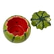 thumbnail image 2 of Cuenco de cerámica con forma de sandía de verano, con tapa y cuchara, 12,7 cm, verde, de grado alimenticio, para ensaladas, postres, aperitivos y almacenamiento., 2 of 6