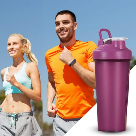 

YehailoPurple Sports Fitness Protein Shake Shaker Cup: A 600ml Plastic Water Bottle Designed With A Handle Suitable For Fitness And Sports Use. Clearance!Kitchen Cups