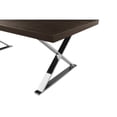 thumbnail image 2 of Pangea Home Alexa Modern Wood & High Polished Steel Dining Table in Espresso, 2 of 11