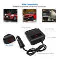 thumbnail image 3 of Cargador Auto Celular 3 Encendedor Cigarrillo + 4 Usb 100w Negro, 3 of 5