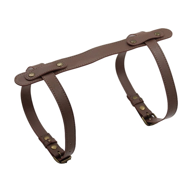 Correa de PU para esterilla de yoga de 58 cm, versátil soporte para mantas de cama y mantas de picnic. café