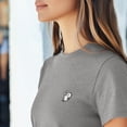 thumbnail image 5 of Dalix Heartly Ghost Cropped Tee Lightweight High Waisted Short Sleeve Summer Shirt Womens in Carbon Gray XL X-Large, 5 of 5