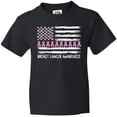 thumbnail image 3 of Inktastic Breast Cancer Awareness Pink Ribbons and Flag Youth T-Shirt, 3 of 5