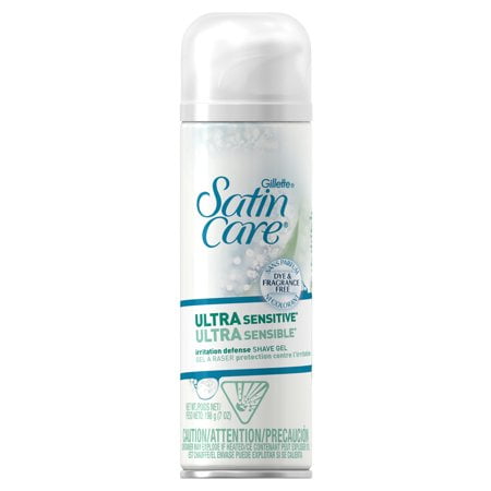 (2 Pack) Gillette Satin Care Ultra Sensitive Shave Gel twin pack, 14oz