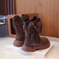 thumbnail image 7 of Toddler Boots Girl Girls Ankle Boots Warm Side Zipper Low Heel Short Booties Winter Snow for School, Brown, 7 of 7