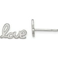thumbnail image 1 of Sterling Silver Polished Love Post Earrings (7 X 13) Made In India qe11757, 1 of 5