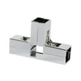 thumbnail image 2 of Conector de abrazadera para tubo cuadrado de 1 "x 1", pernos incluidos para barandilla de barandilla de valla, ajuste resistente, aleación de aluminio Forma de T plateada., 2 of 8