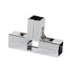 thumbnail image 2 of Conector de abrazadera para tubo cuadrado de 1" x 1" para accesorios de stand, ligero y resistente. Forma de T plateada., 2 of 9