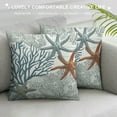 thumbnail image 3 of Shiartex Nautical Coastal Pillow Covers Blue Beach Theme Ocean Seashell Coral Starfish Throw Pillow Covers Summer Outdoor Pillow Cases Cushion Covers for Couch Bed Sofa Decor White, 3 of 5