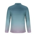 thumbnail image 4 of ZCFZJW Mens Polo Shirts Casual Tie Dye Gradient Print Fall Long Sleeve Lapel Collar V Neck Graphic Pullover Sweatshirts Lightweight Comfy Gym Golf Shirt Navy XXXXXL, 4 of 5