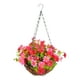 thumbnail image 3 of Cesta colgante de flores de margaritas artificiales, decoración de plantas colgantes s, maceta colgante con cadena para césped, porche, balcón, patio, exterior, interior rosa Soledad Cesta colgante, 3 of 10