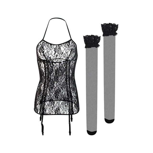 Gibobby Ropa sexy de mujer para sexo Conjunto de Lencería Erótica Ropa Interior Sexy para Mujer, Camisón de Una Pieza con Tanga, Ropa de Dormir para Mujer(Negro, XG)