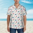 thumbnail image 2 of Sikiie Sea Turtle Print Men's Hawaiian Shirt, Summer Beach Button Pocket Short Sleeve T-Shirt,XX-Large, 2 of 7