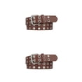thumbnail image 2 of Cinturilla vaquera Sonducket para mujer con cinturón de doble hebilla Punk Café 110cm 2piezas, 2 of 6