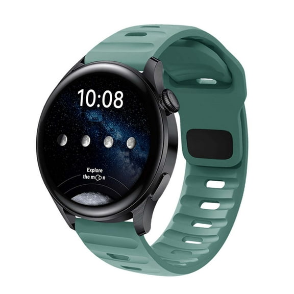 Sports Band Compatible for Samsung Galaxy Watch 4 Classic 42mm Women Men, Soft Silicone TPU Replacement Watch Strap for Samsung Galaxy Watch 4 Classic 42mm Adjustable Loop Band, Green