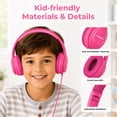thumbnail image 5 of Wired Headphones for Kids, 85dB Volume Limit, 3.5mm Kids Headphones with Cord &USB C to 3.5mm Dongle, Adjustable, Foldable Toddler headsets for School, 5 of 6