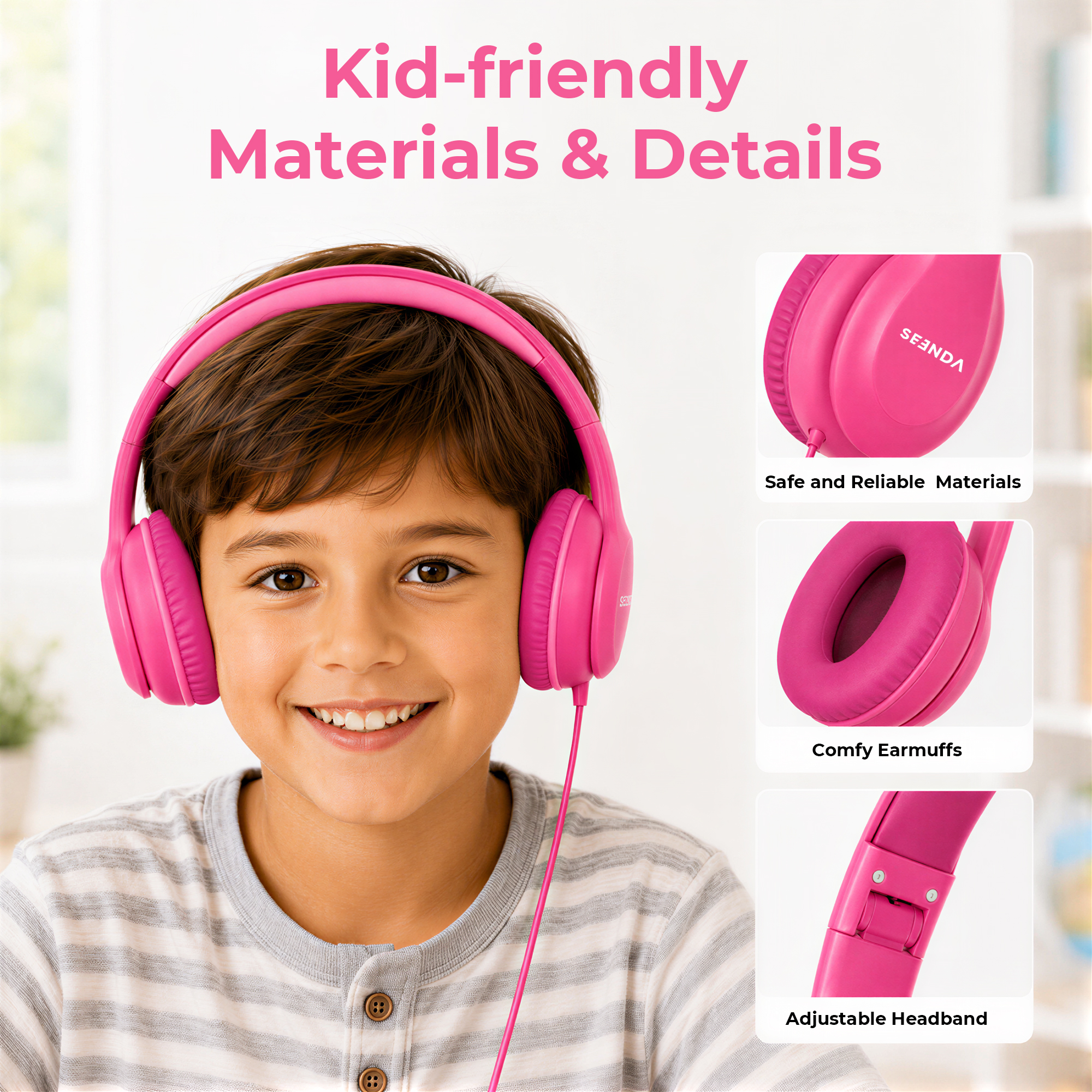 Seenda Kids Wired Headphones with 85dB Volume Limit photo 5