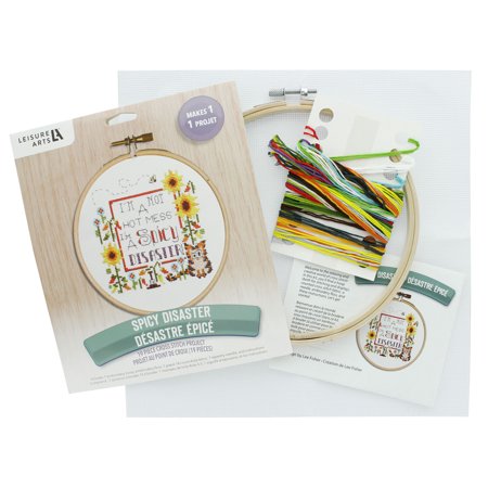 UPC: 0028906568516 | Leisure Arts Cross Stitch Kits 7 Spicy Disaster Cross Stitch Kit