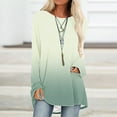 thumbnail image 4 of clear 50% off Usmixi Winter Pullover Tunic for Women Womens Tunic Tops Fashion Round Neck Plus Size Mid Length Sweatshirts Blouses Casual Gradient Pullover Tunic Fall Long Sleeve Tops, 4 of 6
