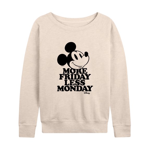 Disney - Mickey & Friends - More Friday Less Monday - Women's Lightweight French Terry Long Sleeve Shirt