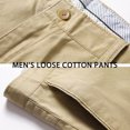 thumbnail image 3 of QualitChoice Men Summer Shorts Cotton Solid Color Loose Cropped Trousers with Pockets Suit Business Social Straight Fifth Pants, 3 of 6