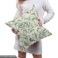 thumbnail image 4 of Ambesonne Green Fabric by the Yard Upholstery, Pastel Floral Ornaments, 10 Yards, Multicolor, 4 of 4