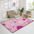 thumbnail image 4 of FREEAM Soft Rug Large Area Rugs, Pink Love Hearts Comfortable Indoor Carpet, Baby Play Mat for Living Room Bedroom Nursery Home Decor Floor Mat 72x48inch, 4 of 6