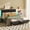 Black, variant on Bestier Queen Platform Bed with Adjustable Storage Headboard Shelf, LED Corduroy Upholstered Bed Frame, Gray