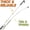 Bright silver, variant on 4-Piece Blue Stainless Steel Set with Black TPR Handles,Boat Hooks for Docking,Telescoping Boat Hook,Sturdy and Lightweight Push Pole