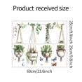 thumbnail image 3 of Decoraciones navideñas para interiores Fiudx Pegatinas de pared decorativas para colgar plantas suculentas en macetas, 3 of 5