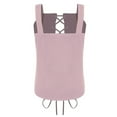 thumbnail image 2 of TiaoBug Kids Girls Medieval Renaissance Pirate Costume Victorian Vest Waistcoat Sleeveless Dressy Jacket Pink 16, 2 of 5